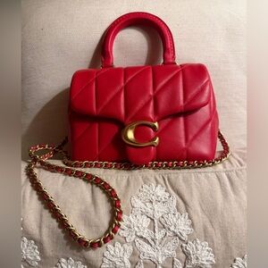 Coach Red Quilted Crossbody Bag